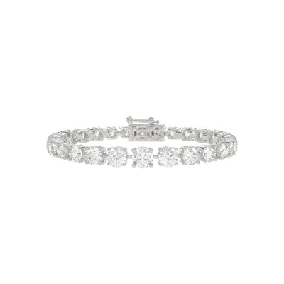 LADIES BRACELET 6 1/2CT ROUND DIAMOND 14K WHITE GOLD