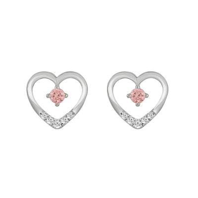 LADIES EARRINGS 1/3CT ROUND DIAMOND 14K WHITE GOLD (CENTER STONE ROUND DIAMOND 1/5CT )