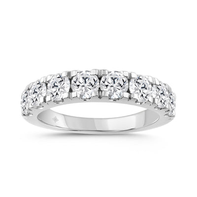 14K WHITE GOLD GOLD 2.00CT ROUND DIAMOND LADIES BAND