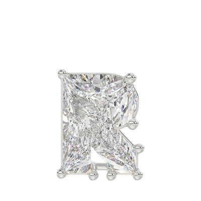 10K WHITE GOLD 1 5/8CT FANCY CUT ALPHABET DIAMOND LADIES PENDANT WITH CHAIN