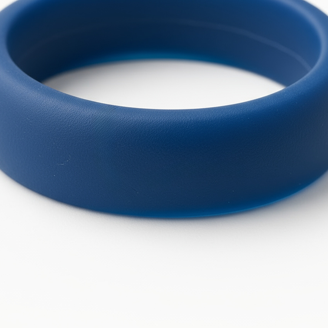 Blue Wax Band Ring