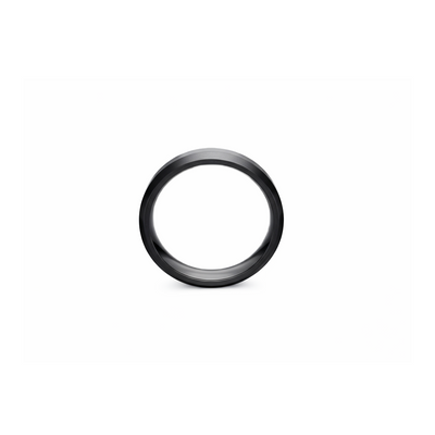 6mm Black Titanium Beveled Band Ring