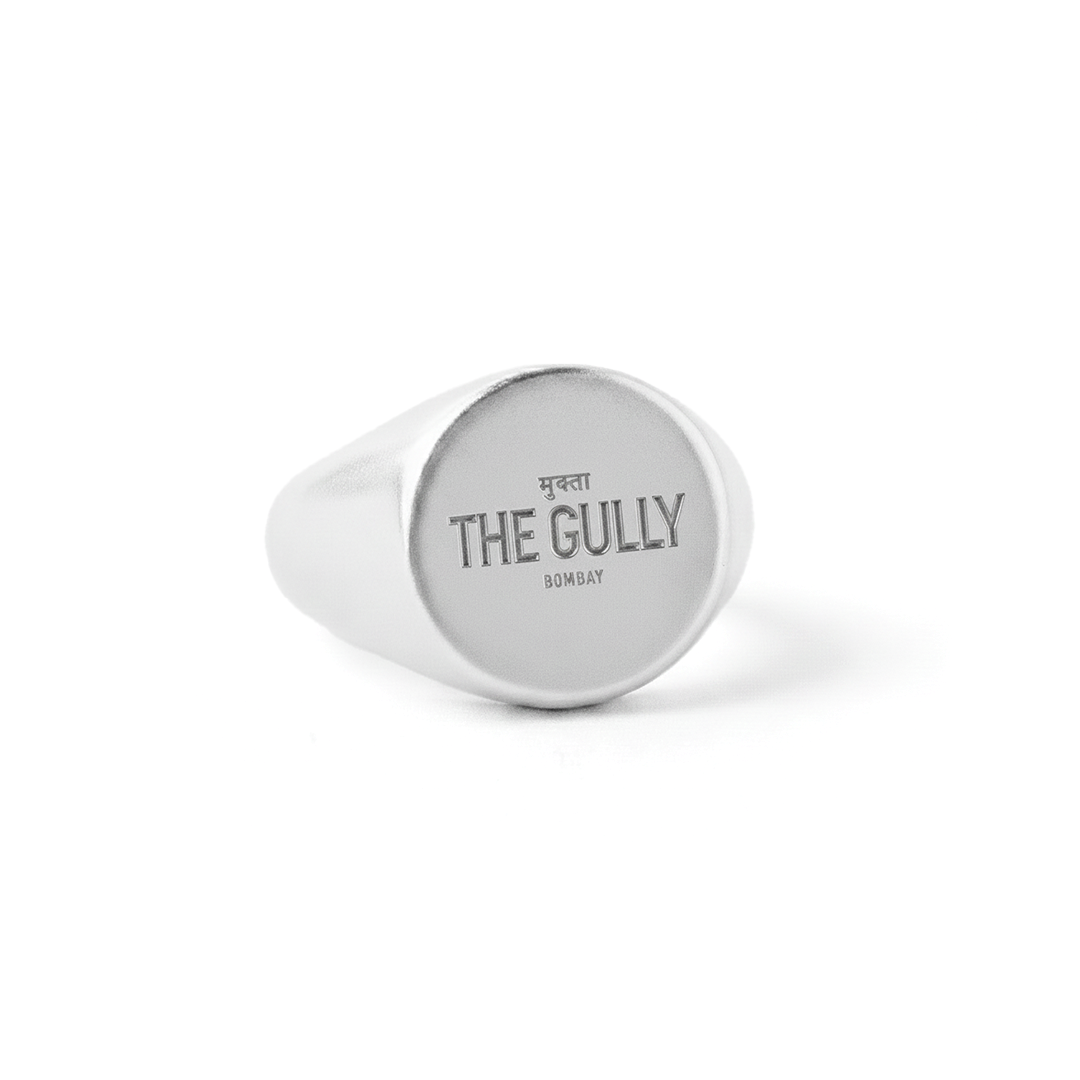 Bombay Round Rustic Imprinted Signet Ring