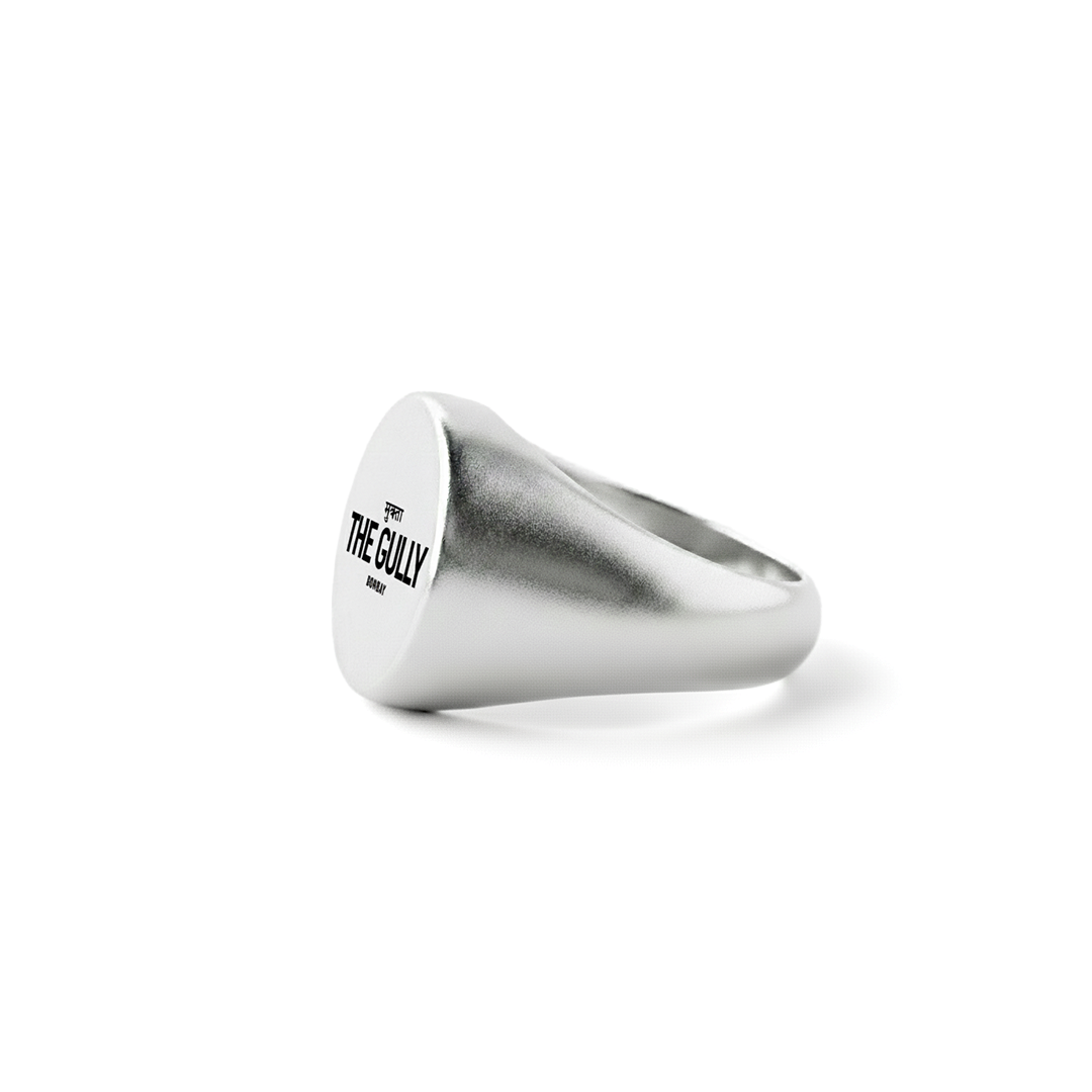Bombay Round Rustic Signet Ring