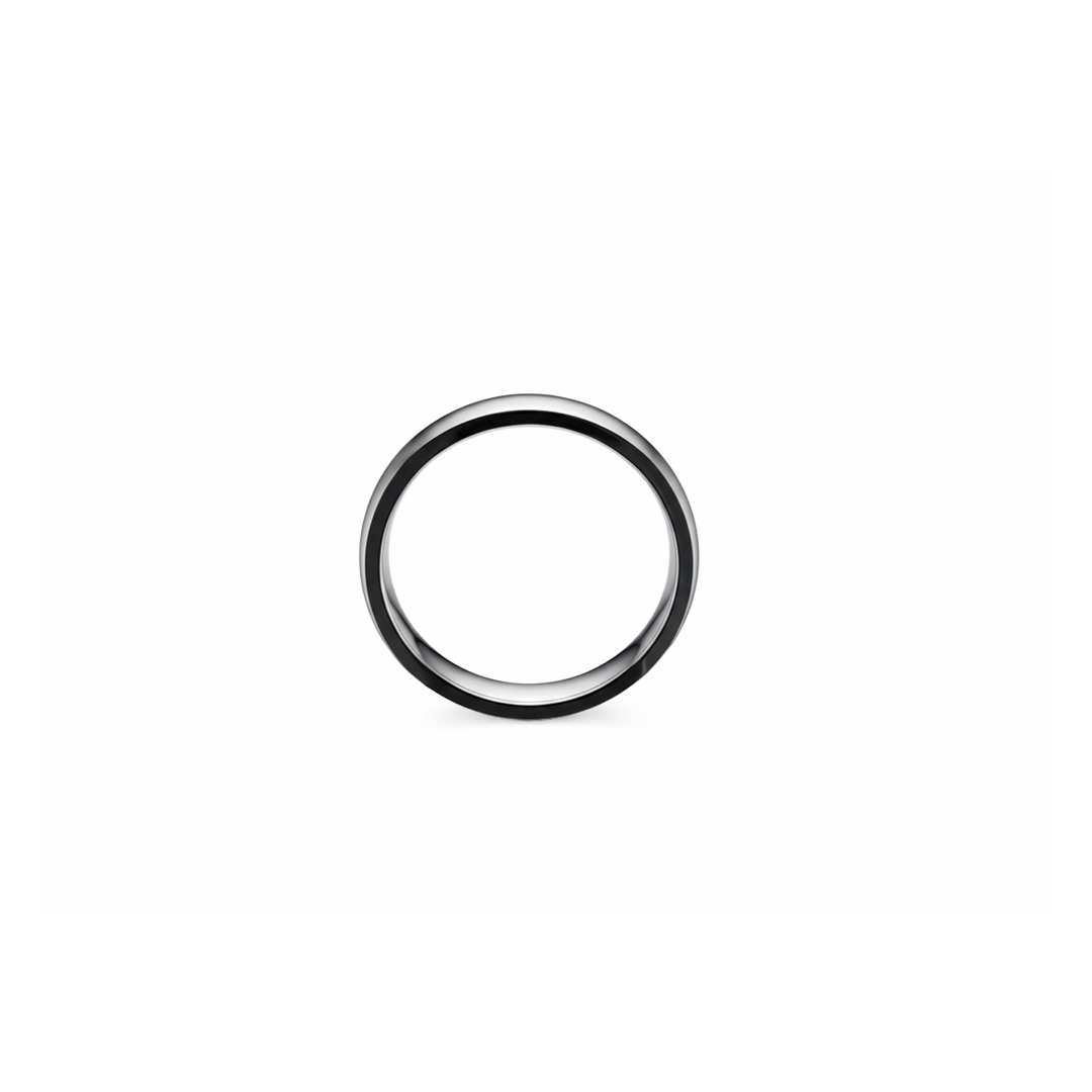 4mm Classic Grey Titanium Band Ring