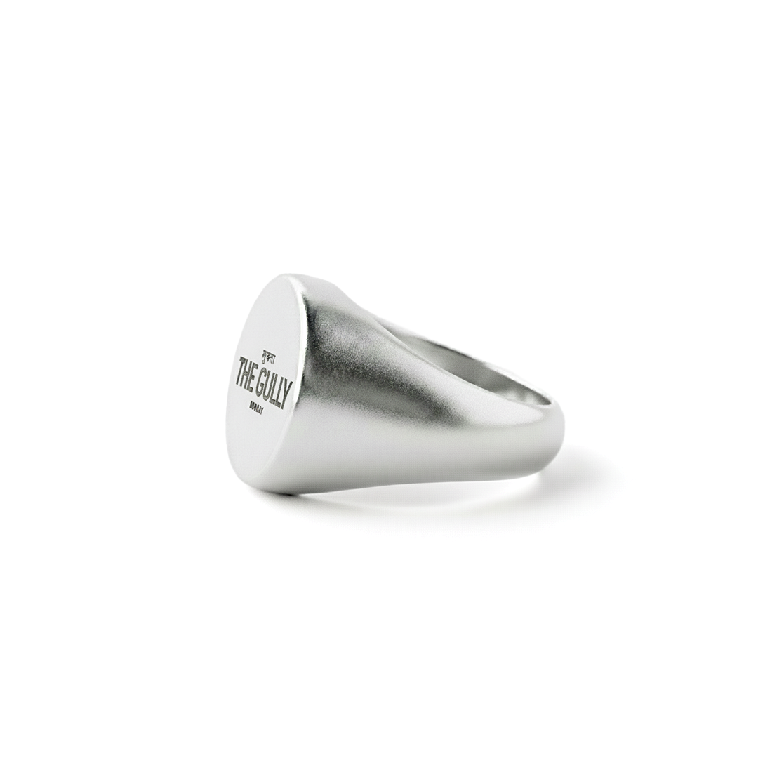 Bombay Round Rustic Imprinted Signet Ring