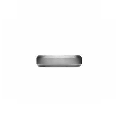 6mm Grey Titanium Beveled Band Ring